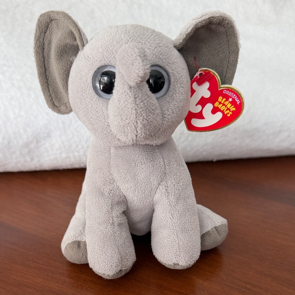2013 Ty Beanie Babies Soft Gray Elephant Plush